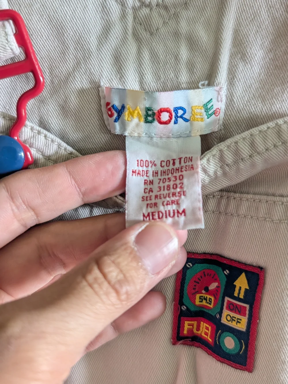 Gymboree White Denim Kids Overalls with Colorful Accent Buttons